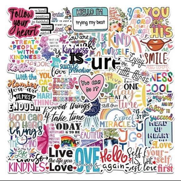 52pcs Inspirational Doodle Stickers - Picture 1 of 3